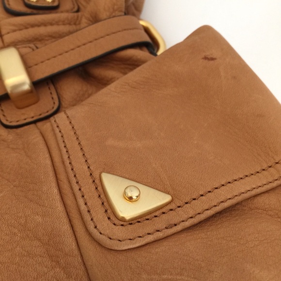 NWTs B. Makowsky Medium Peanut Nubuck Leather Tote - Picture 16 of 16